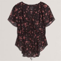 дамски,тениски,дамски,топове,дамски,горнища,размер+,дамски,облекла,размер,ted,baker,ted,baker,soft,woven,peplum,top,black