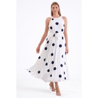 рокля,дамски,поли,и,рокли,дамски,облекла,размер,ella,boo,ella,print,polka,dot,sleeveless,dress,navy,or,beige,spot,beige