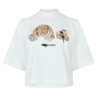 тениска,дамски,топове,palm,angels,palm,angels,tee,ld99,white,brown