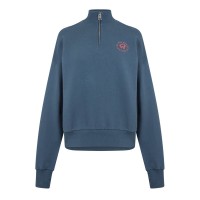 пуловер,дамски,горнища,с,качулка,дамски,ежедневни,облекла,red,run,quarter,zip,cotton,jumper,midnight