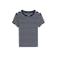 тениска,дамски,топове,tommy,jeans,short,sleeve,logo,ribbed,t,shirt,navy,stripe