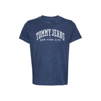 тениска,дамски,топове,tommy,jeans,varsity,logo,crew,neck,t,shirt,dark,navy