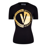 тениска,дамски,тениски,versace,jeans,couture,printed,logo,t,shirt,black,gld,g89