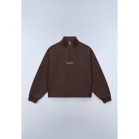 дамски,ежедневни,облекла,napapijri,napa,almas,half,zip,womens,brown