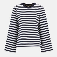 блуза,дамски,горнища,с,качулка,дамски,ежедневни,облекла,barbour,robyn,striped,sweatshirt,dark,navy,str