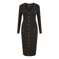 рокля,дамски,поли,и,рокли,дамски,плетени,дрехи,mela,london,mela,london,black,knitted,fitted,midi,dress,black