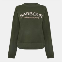 блуза,дамски,горнища,с,качулка,дамски,ежедневни,облекла,barbour,international,women's,b.intense,cali,crew,sweatshirt,envy