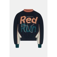 блуза,дамски,горнища,с,качулка,дамски,ежедневни,облекла,red,run,red,run,crew,graphic,sweater,navy