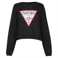 блуза,дамски,горнища,с,качулка,дамски,ежедневни,облекла,guess,sweater,jet,black,a996