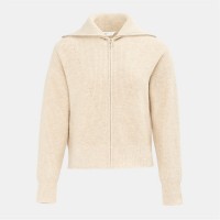 жилетка,дамски,плетени,дрехи,дамски,топове,miso,knit,zip,up,cardigan,women,cream
