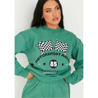блуза,дамски,блузи,missy,empire,printed,sweatshirt,green