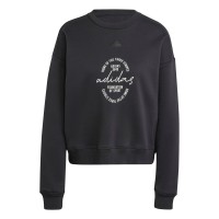 дамска,поларена,блуза,разпродажба,adidas,дамски,блузи,adidas,signature,graphic,print,fleece,loose,sweatshirt,womens,black