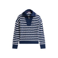 дамски,горнища,с,качулка,дамски,ежедневни,облекла,tommy,hilfiger,women's,quarter,zip,long,sleeve,fleece,dark,night,navy