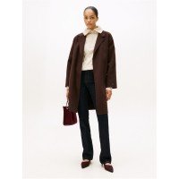 дамски,якета,и,палта,tommy,hilfiger,women's,belted,double,breasted,tailored,fit,overcoat,dark,coffee