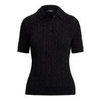 дамска,тениска,дамски,топове,lauren,by,ralph,lauren,women,s,knitted,t,shirt,black,metallic