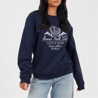 дамска,блуза,дамски,блузи,дамски,облекла,размер,brave,soul,bs,womens,crew,neck,sweatshirt,with,monaco,yacht,club,embroidery,navy,white