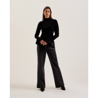 дамски,плетени,дрехи,дамски,топове,ted,baker,high,neck,knit,ld99,black