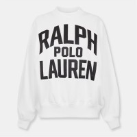 блуза,дамски,горнища,с,качулка,дамски,ежедневни,облекла,polo,ralph,lauren,women's,graphic,crew,sweatshirt,white