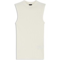 дамски,плетени,дрехи,дамски,топове,boss,women's,feskies,knitted,slim,fit,mock,neckline,top,open,white