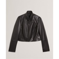 дамски,якета,и,палта,ted,baker,ted,cropped,leather,ld54,black