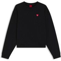 дамски,пуловер,hugo,womens,hugo,logo,heart,crew,neck,jumper,deroxina,black,001