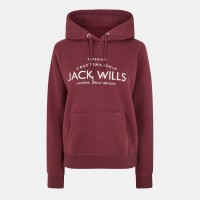 суичър,промоция,на,зимни,облекла,дамски,горнища,с,качулка,jack,wills,hunston,graphic,logo,hoodie,burgundy