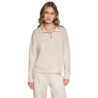 дамска,поларена,блуза,dkny,women,s,dkny,sport,1,4,zip,funnel,neck,fleece,top,cortado,heather