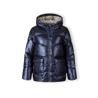 яке,minoti,women,quilted,short,hooded,jacket,with,zip,and,pockets,navy,dark,blue