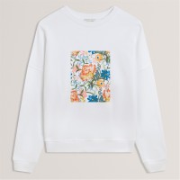 блуза,дамски,блузи,дамски,облекла,размер,ted,baker,ted,baker,graphic,sweatshirt,white