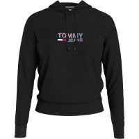 суичър,дамски,пижами,дамски,блузи,tommy,jeans,logo,hoodie,black,bds