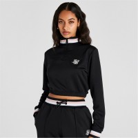 суичър,дамски,горнища,с,качулка,siksilk,zip,hoodie,ld99,black