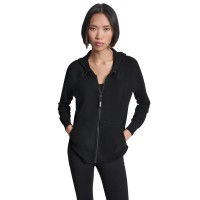 дамски,суичър,дамски,ежедневни,облекла,dkny,women,s,zip,hoodie,black