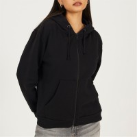 суичър,дамски,горнища,с,качулка,brave,soul,zip,through,hoodie,black