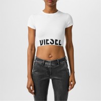 тениска,дамски,топове,diesel,cropped,t,shirt,white