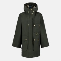 дамски,якета,и,палта,barbour,women's,arla,waterproof,hooded,long,sleeve,rain,anorak,dusky,khaki