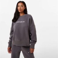 блуза,дамски,блузи,jack,wills,boxy,crew,sweater,ld41,dark,grey