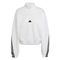 дамско,горнище,разпродажба,adidas,adidas,future,icons,3,stripes,quarter,zip,tracksuit,top,womens,white