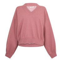 дамска,поларена,блуза,дамски,ежедневни,облекла,levis,women,s,v,neck,fleece,crew,sweatshirt,crushed,berry