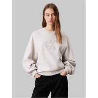 дамски,горнища,с,качулка,дамски,ежедневни,облекла,calvin,klein,jeans,calvin,klein,jeans,chenille,monologo,crewneck,ivory,grey,hthr