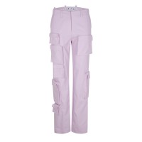 панталони,дамски,чорапогащи,и,клинове,off,white,multi,pocket,cargo,trousers,lilac