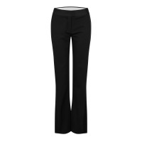 дамски,панталони,off,white,women,s,knitted,relaxed,fit,trousers,black