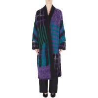 дамски,якета,и,палта,emporio,armani,multi,print,overcoat,blk,ppl,mlti