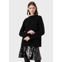 пуловер,дамски,плетени,дрехи,дамски,топове,emporio,armani,long,sleeve,knit,jumper,black