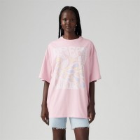 тениска,дамски,топове,levis,levis,graphic,short,stack,tee,dream,fragrant,lilac