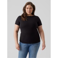 тениска,дамски,тениски,дамски,топове,vero,moda,vmvanda,t,shirt,(plus,size),black