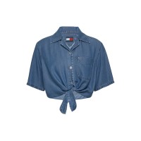 дамски,ризи,tommy,jeans,tjw,chambray,tie,ss,shirt,ext,denim,medium