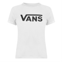 тениска,дамски,топове,vans,logo,t,shirt,white