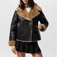 палто,дамски,якета,и,палта,french,connection,women's,cerys,structured,faux,fur,coat,01,blackout,
