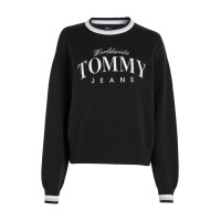 блуза,дамски,горнища,с,качулка,дамски,ежедневни,облекла,tommy,jeans,tj,varsity,crew,neck,sweater,black