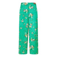 панталони,дамски,чорапогащи,и,клинове,yumi,yumi,green,floral,satin,wide,leg,trousers,green